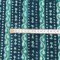 Preview: Indigo Hand Block Print aus Indien - TURQUOISE STRIPES SLUB COTTON